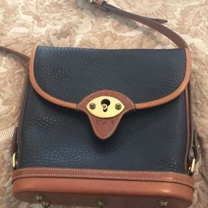 Vintage Dooney and Bourk Blue suede and leather bag MINT CONDITION.